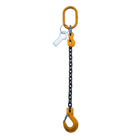 Chain Sling, 1 Leg, 3/8, G80, Sling Hook, W/ Chain Adjuster, 20Ft